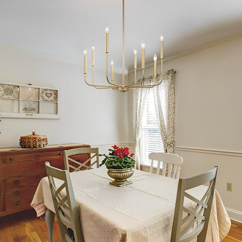8 Lights Candlelight LED Three Step Dimming Industrial Style Chandelier Design