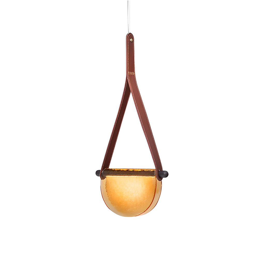 Creative Folded Semicircular Glass LED Post-Modern Belt Chandelier Design