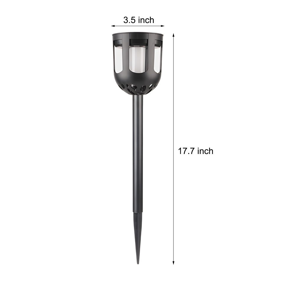 4 - Pack Modern Black Solar LED Outdoor Path Light Set