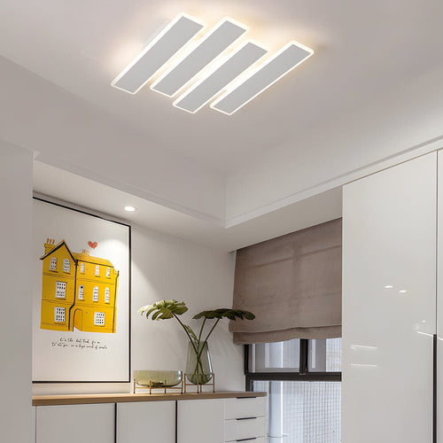 4/6 - Lights White Metal Line Dimmable LED Ceiling Light
