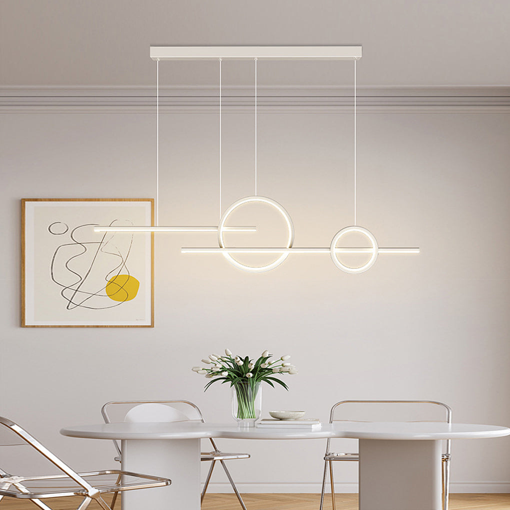 Circles Three Step Dimming Stepless Dimmable Chandeliers with LED Strip Design