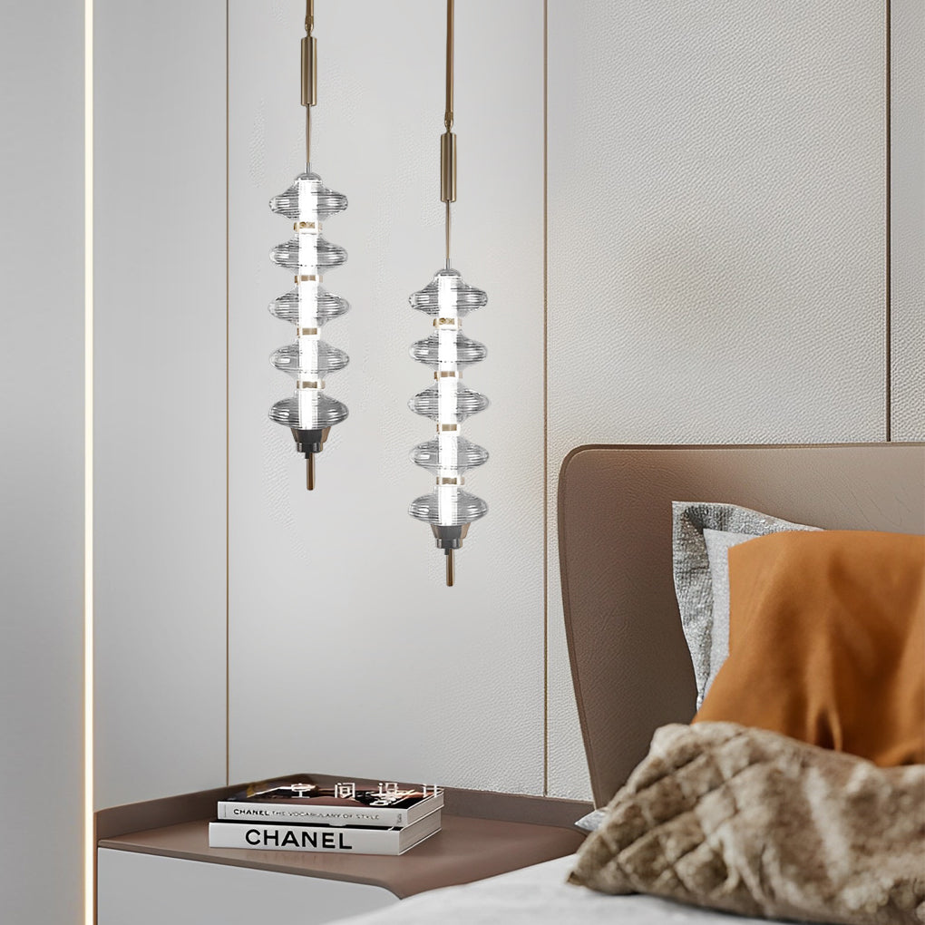 Glass Creative Gourd Metal LED Modern Minimalist Small Chandelier Light Design