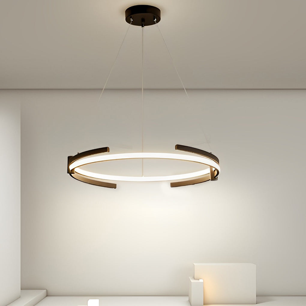 Minimalist Round Stepless Dimming with Remote LED Nordic Chandelier Design