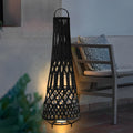 Portable Waterproof Weaving Rechargeable Black Modern Solar Floor Lamp - Dazuma