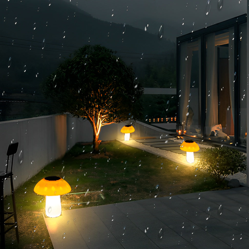 Mushroom Solar LED Lawn Light Smart, Waterproof for Outdoor Gardens and Parks