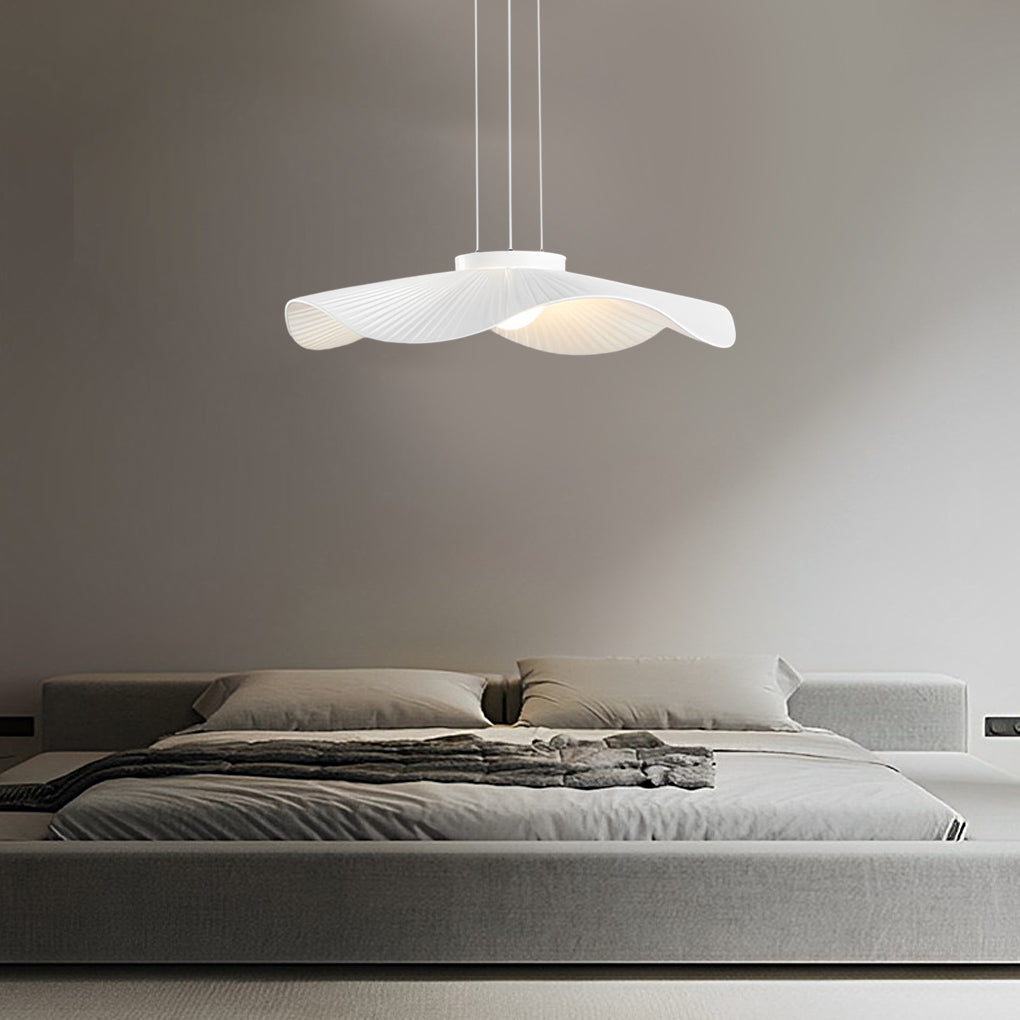Pleated Fabric Hats Flowers Three Step Dimming Modern Ceiling Lightings