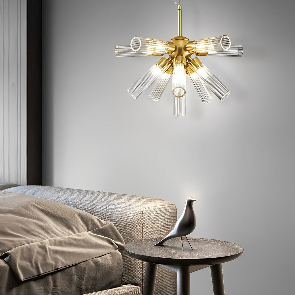 Acrylic Tube Three Step Dimming Post-Modern Sputnik Light Chandelier Design