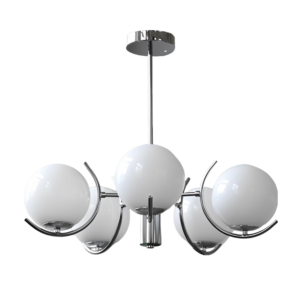 4/5 Lights Glass Globe Ball Electroplating Iron Nordic Chandelier Light Design