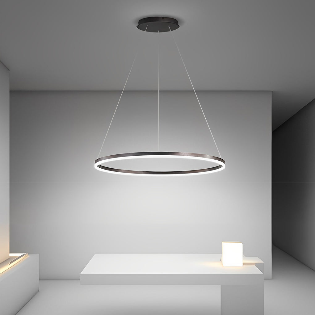 16'' Simple Circle Single Pendant Lighting Acrylic Pendant Lighting