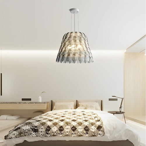 Acrylic Feathers Creative Three Step Dimming Modern Chandelier Light - Dazuma
