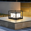 Square Waterproof Mountain Scenery Outdoor Solar Post Caps Lights - Dazuma