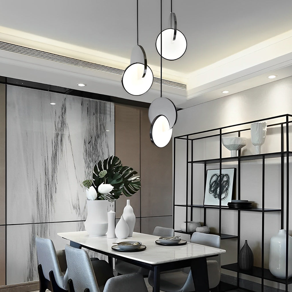 Creative Round Stainless Steel LED Acrylic Post-Modern Pendant Lightings