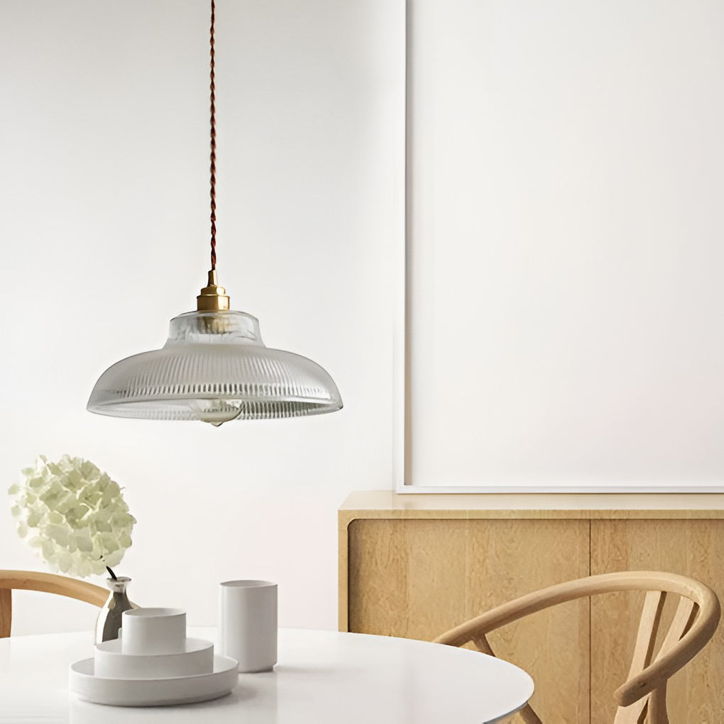 Vintage Round Glass Copper E27 Nordic Chandelier Hanging Ceiling Lightings