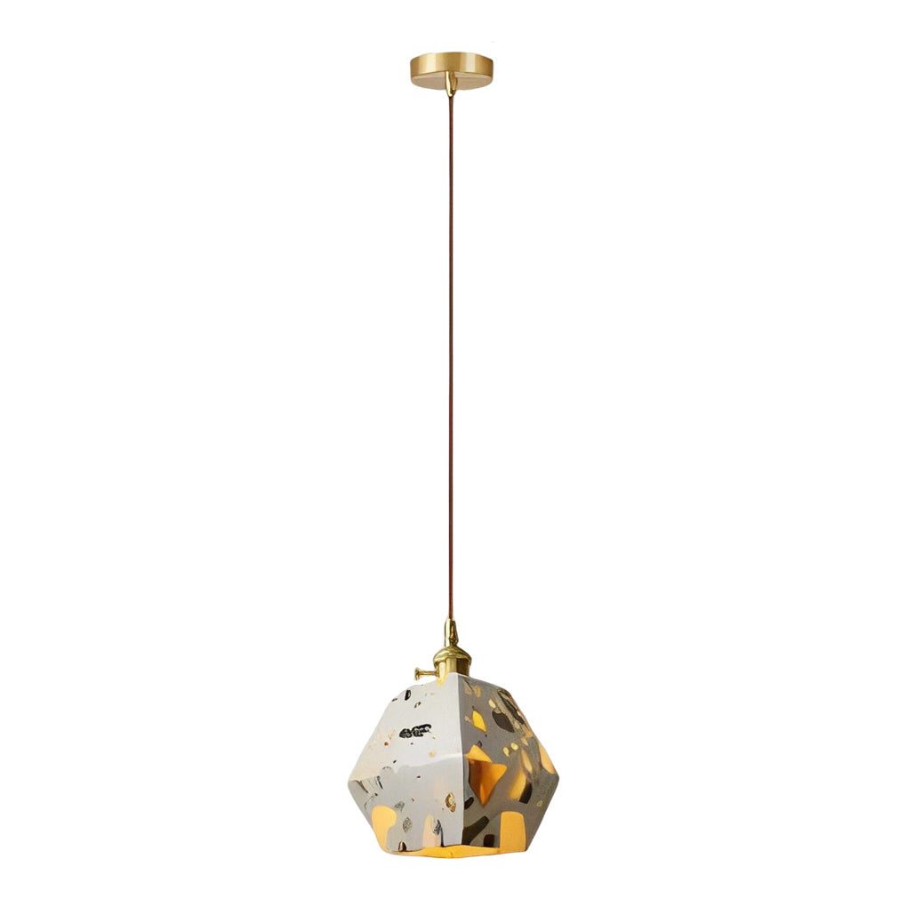 Retro Creative Terrazzo Concrete Eye Protection Nordic LED Chandelier Design