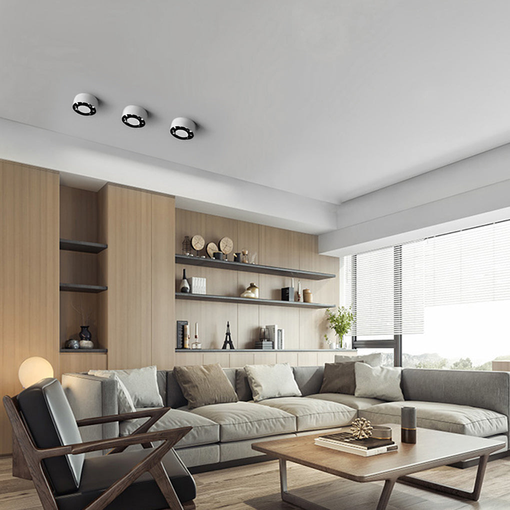 Round Ultra Thin Anti-Glare LED White Modern Surface Mounted Downlight Design