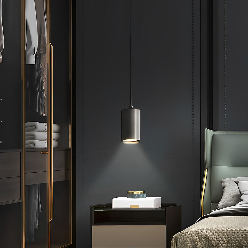 Cylindrical Minimalist Copper Electroplated Nordic Chandelier Spotlight Design