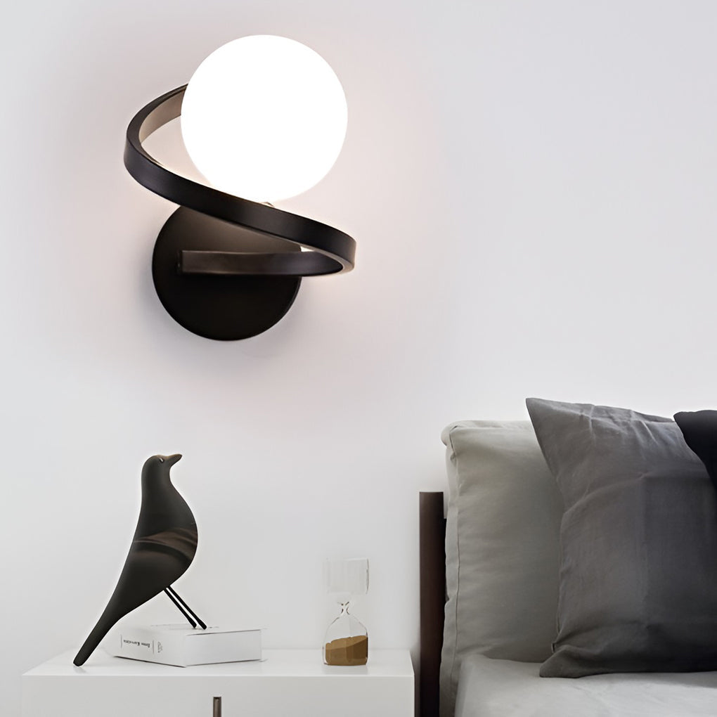 Electroplated Creative Curved Metal LED Modern Wall Sconce Lighting - Dazuma