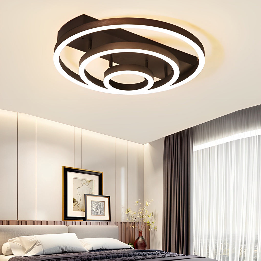 Adjustable Multiple Circular LED Modern Flush Mount Ceiling Lightings