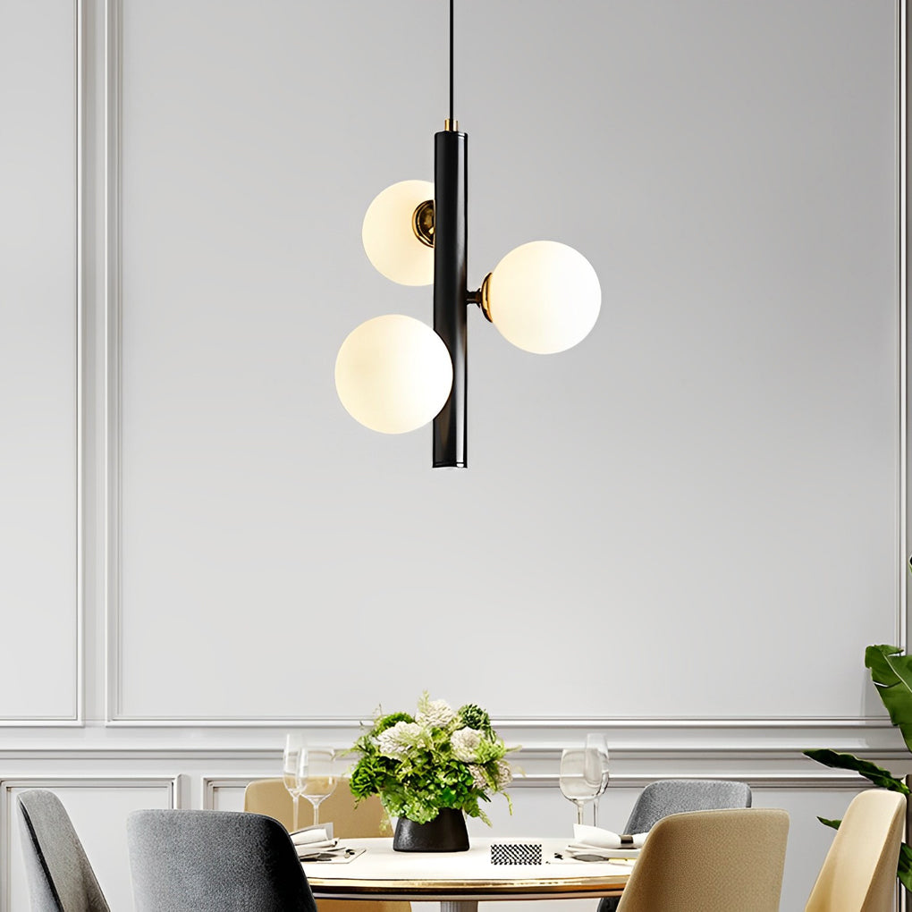 3 Glass Balls LED Creative Personality Nordic Dining Room Chandelier Light Design