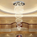 Double Spiral Three Step Dimming LED Modern Staircase Chandelier Light Design