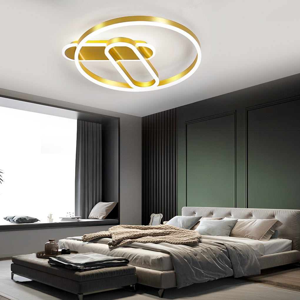 Geometric Circle LED Modern Flush Mount Lighting Ceiling Lightings Hanging Light