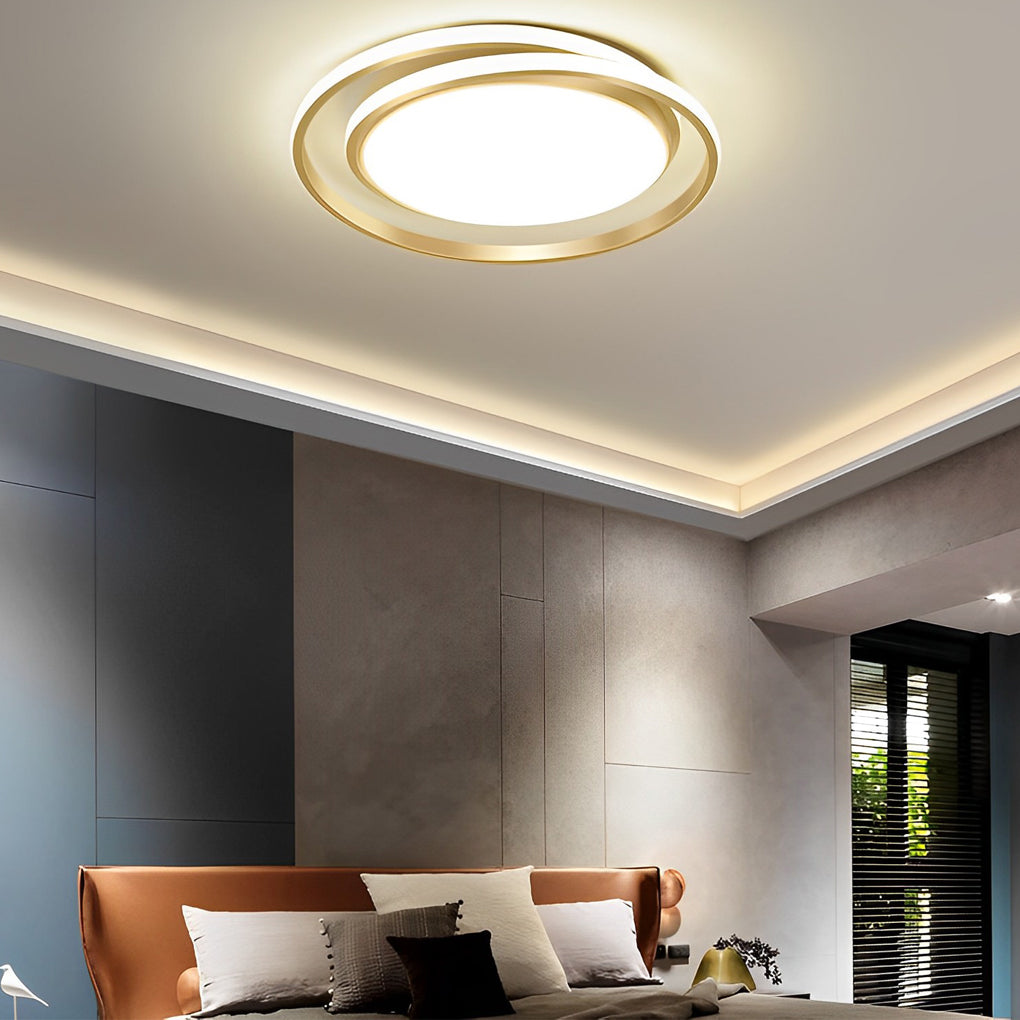 Circular LED Stepless Dimming Modern Ceiling Lightings with Remote Control