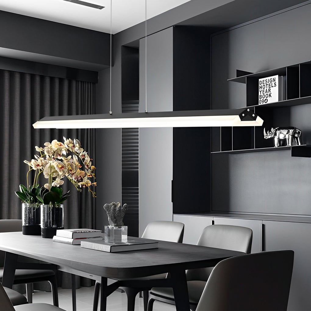Minimalist Creative LED Linear Lights Neutral Light Metal Modern Pendant Lighting