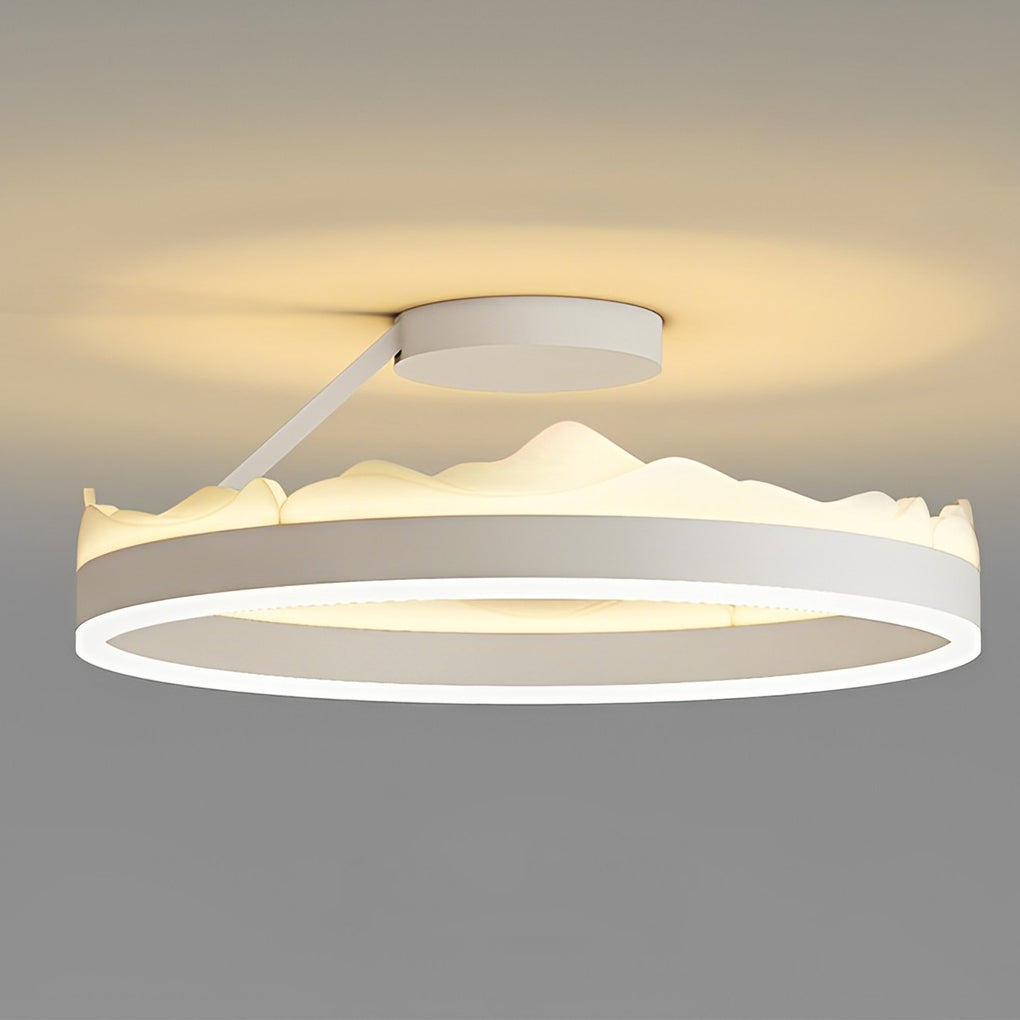 Round Stepless Dimming LED White Ins Nordic Ceiling Lightings Flush Mount Lighting