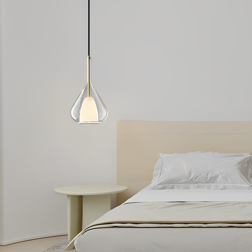 Raindrop Creative Double Layers Glass Nordic Pendant Lightings Small Chandelier