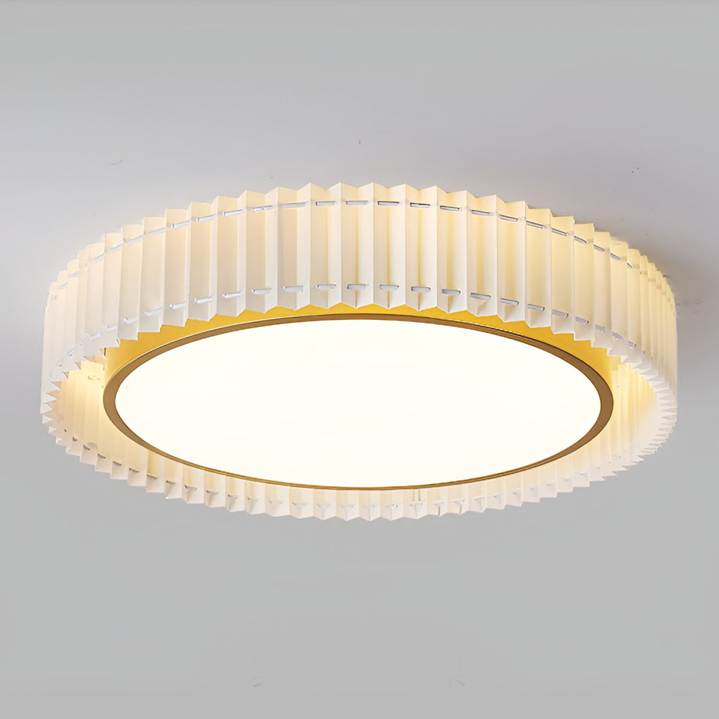 Circular Pleated 3 Step Dimming Light LED Nordic Ceiling Lighting Chandeliers
