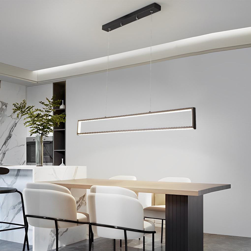Creative Rectangular Frame LED Modern Chandelier Hanging Ceiling Light Fixture
