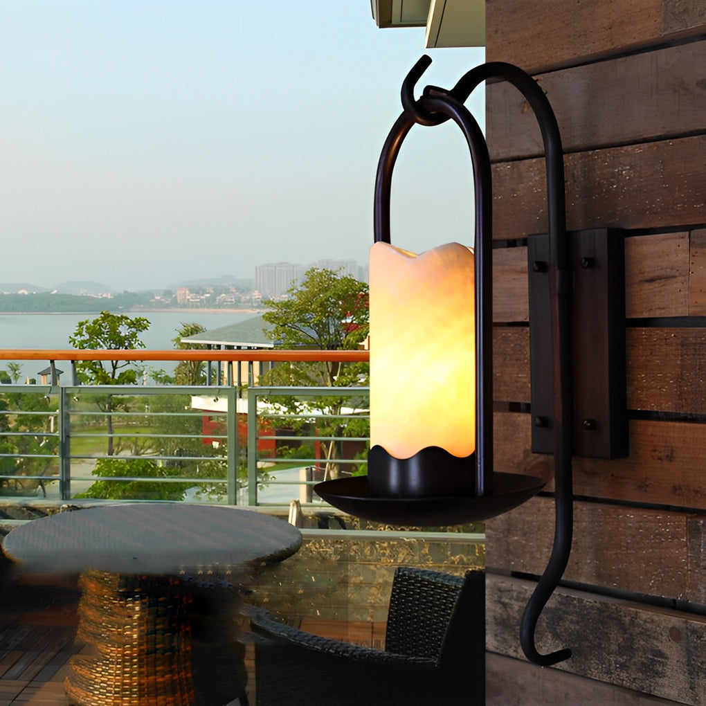 Creative Candlestick LED Iron Black Retro American-style Wall Lamp - Dazuma