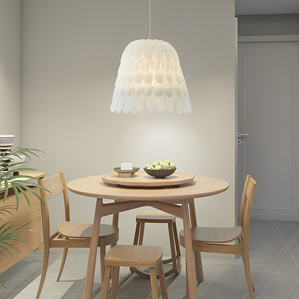 Acrylic Feathers Creative Three Step Dimming Modern Chandelier Light Design