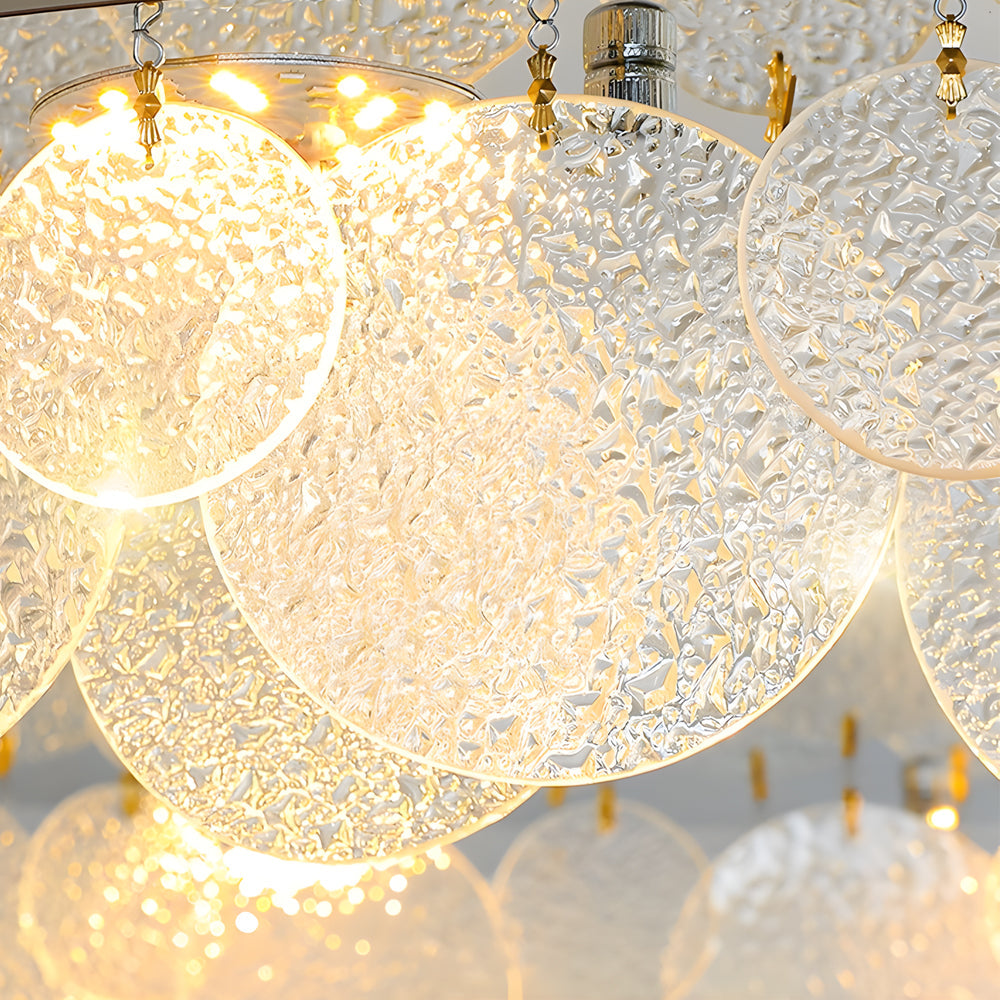 Small Glass Seashells 3 Step Dimming Simple Post-Modern Ceiling Light Fixture