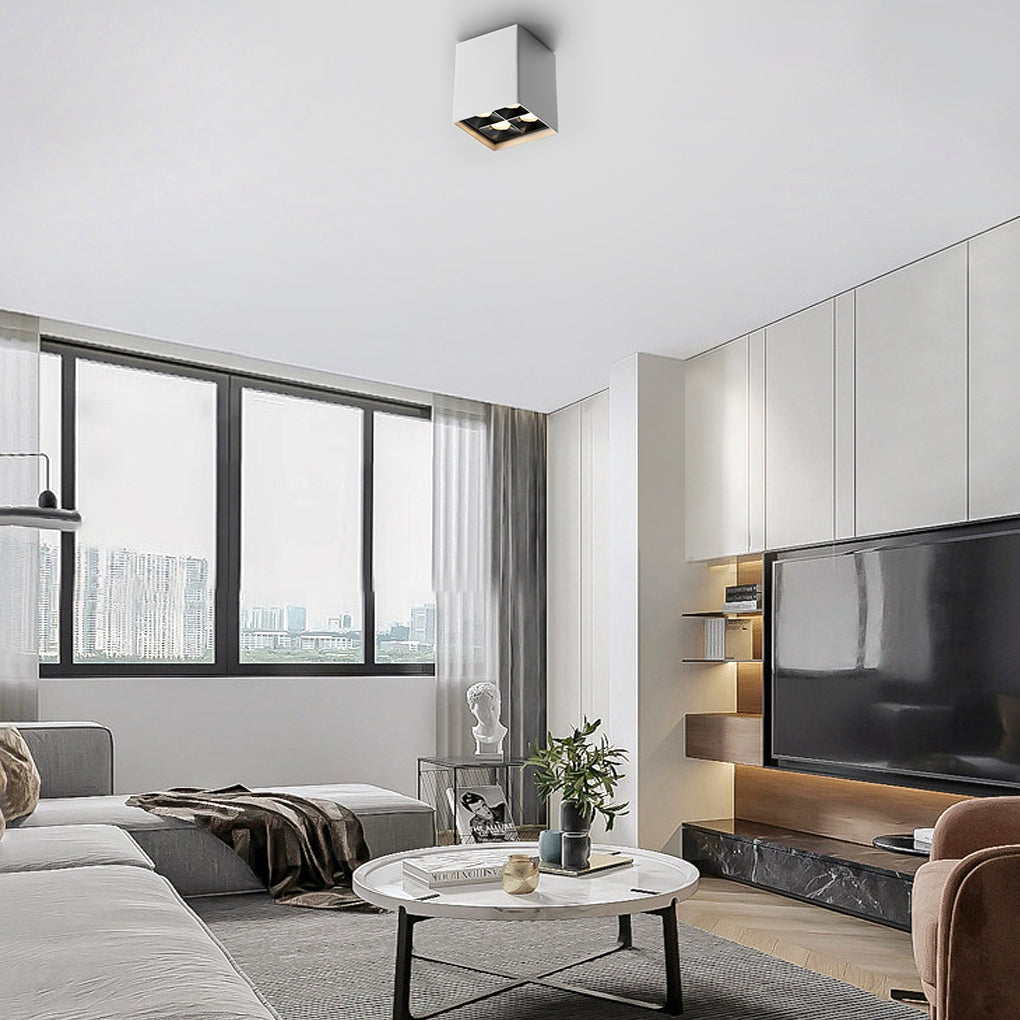 Square Grids LED Beam Angle 24° Surface Mounted Downlight Spotlight Design