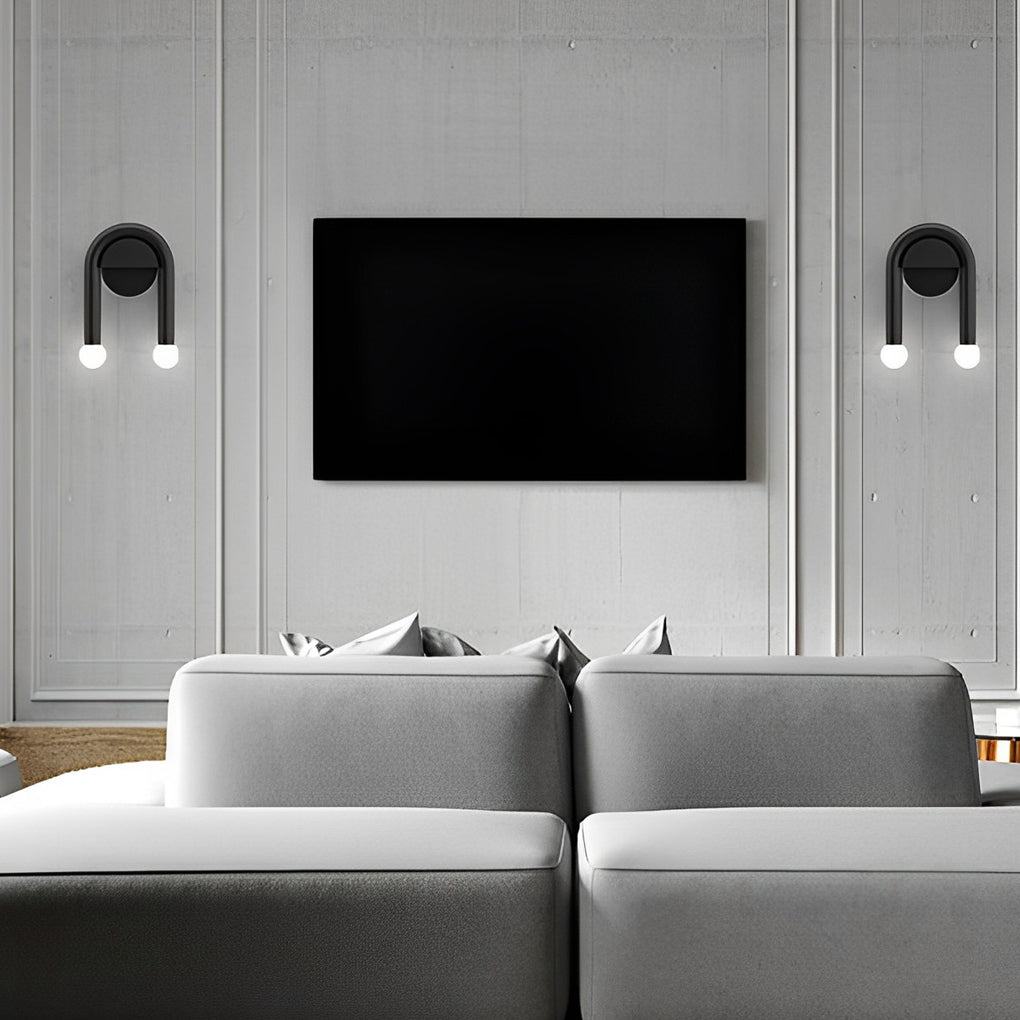 Creative 2 Lights Black Nordic Wall Lamp Decorative Wall Sconces Lighting - Dazuma