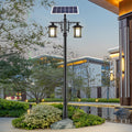 Vintage Waterproof 3 Step Dimming LED Solar Outdoor Pole Lights with Remote - Dazuma
