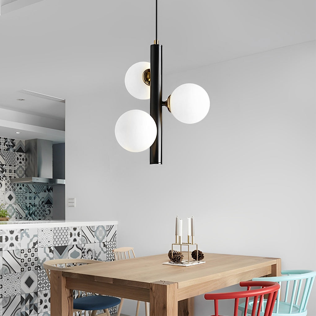 3 Glass Balls LED Creative Personality Nordic Dining Room Chandelier Light Design