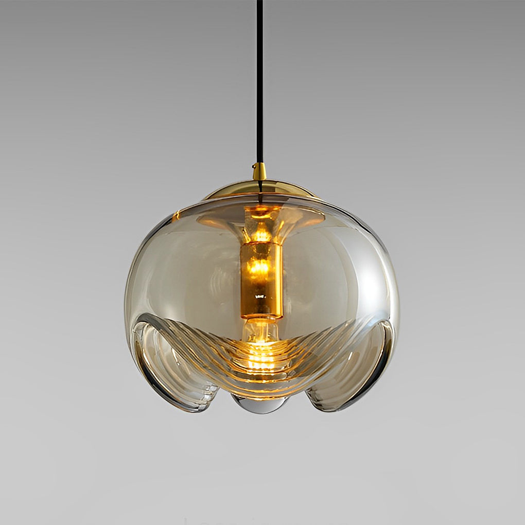 Retro Creative Electroplated Glass LED Modern Pendant Light Hanging Light Fixture
