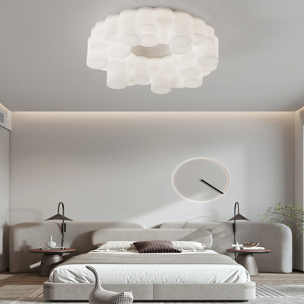 Ring Honeycombs Three Step Dimming LED White Ins Nordic Chandelier Light Design