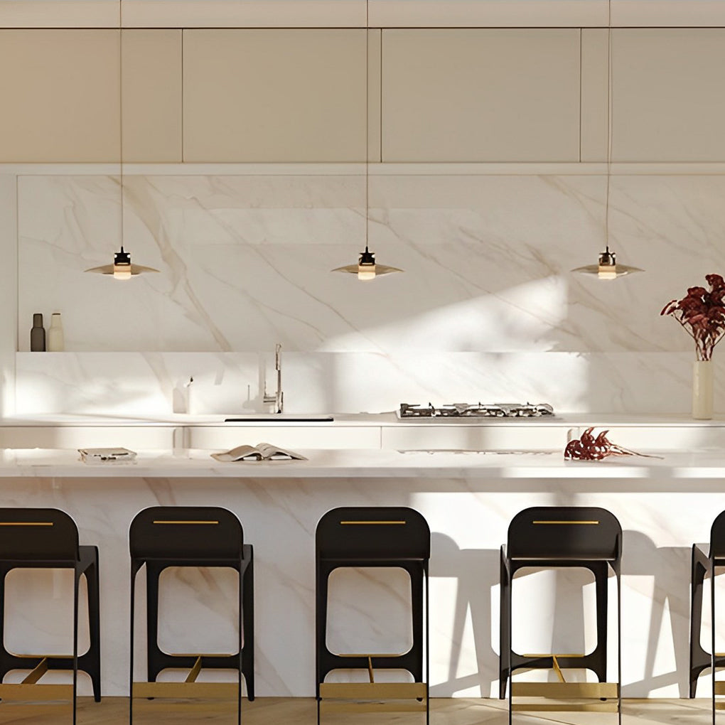 Minimalist Creative Round Glass LED Modern Pendant Lightings Chandelier