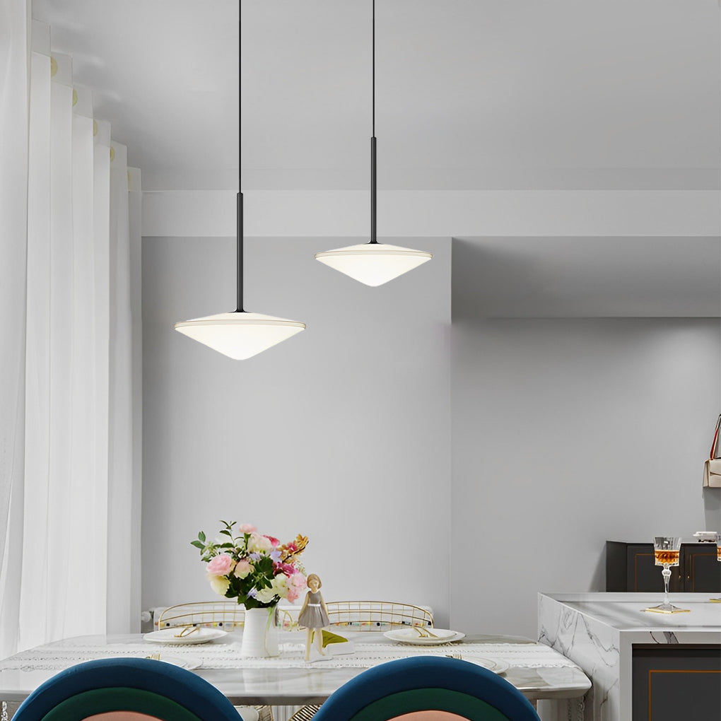 Round Creative Glass Iron LED Black Nordic Pendant Lightinging Chandelier