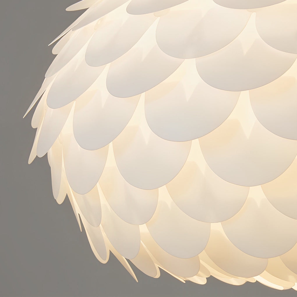 Round Fish Scales Three Step Dimming LED White Modern Pendant Lightings