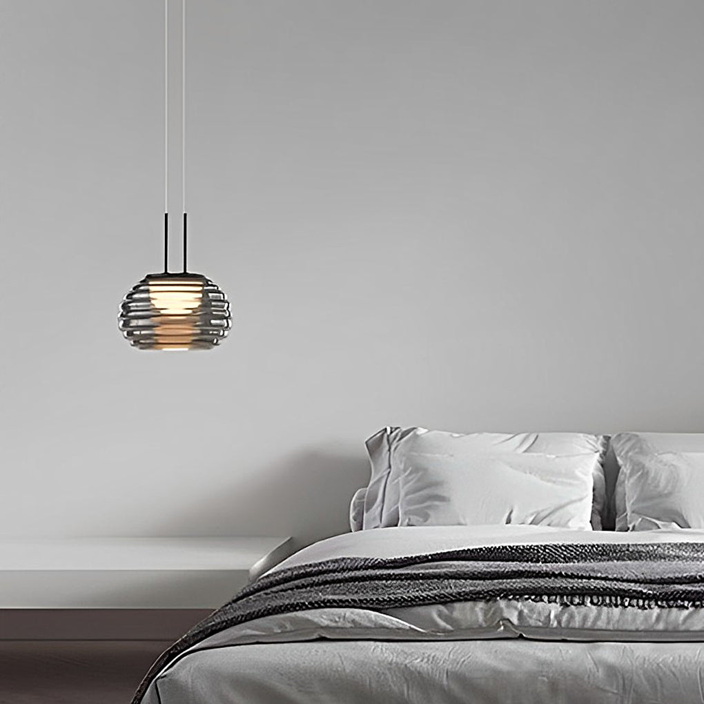 Creative Glass Ball LED Smoke Gray Nordic Pendant Lightings Island Lighting
