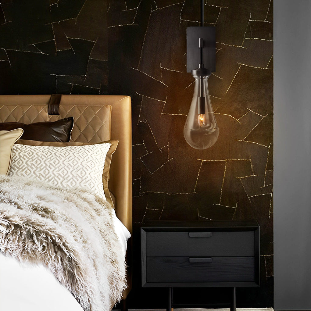 Water Drop Crystal Creative Copper Modern Minimalist Wall Lamp Sconces - Dazuma