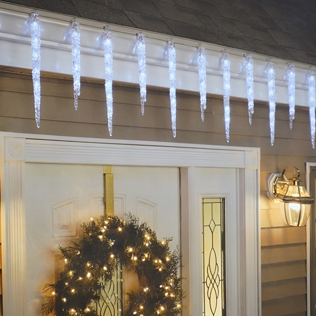 Creative Waterproof Modern Outdoor Solar LED Icicle Lights String Lights - Dazuma