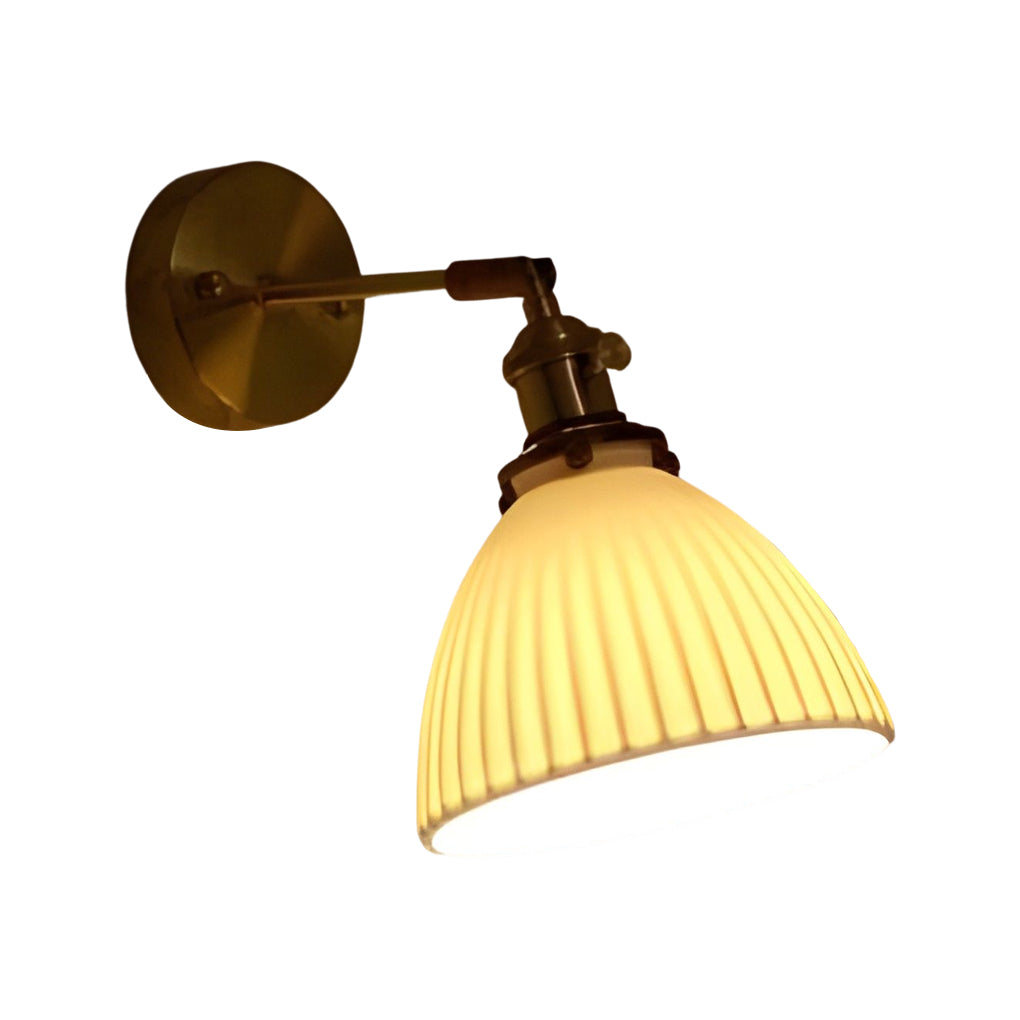 Creative Ceramic Copper LED 12W Nordic Pendant Light Plug in Wall Light Fixture