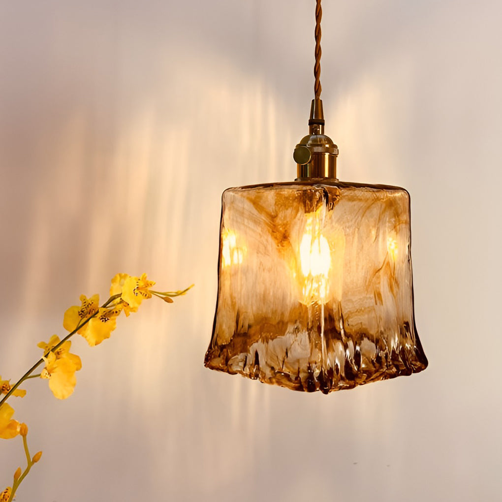 Creative Electroplated Metal Glass LED Nordic Island Lights Hanging Light Fixture
