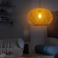Round Creative Handmade Bamboo Rattan Modern Chandelier Pendant Lights - Dazuma