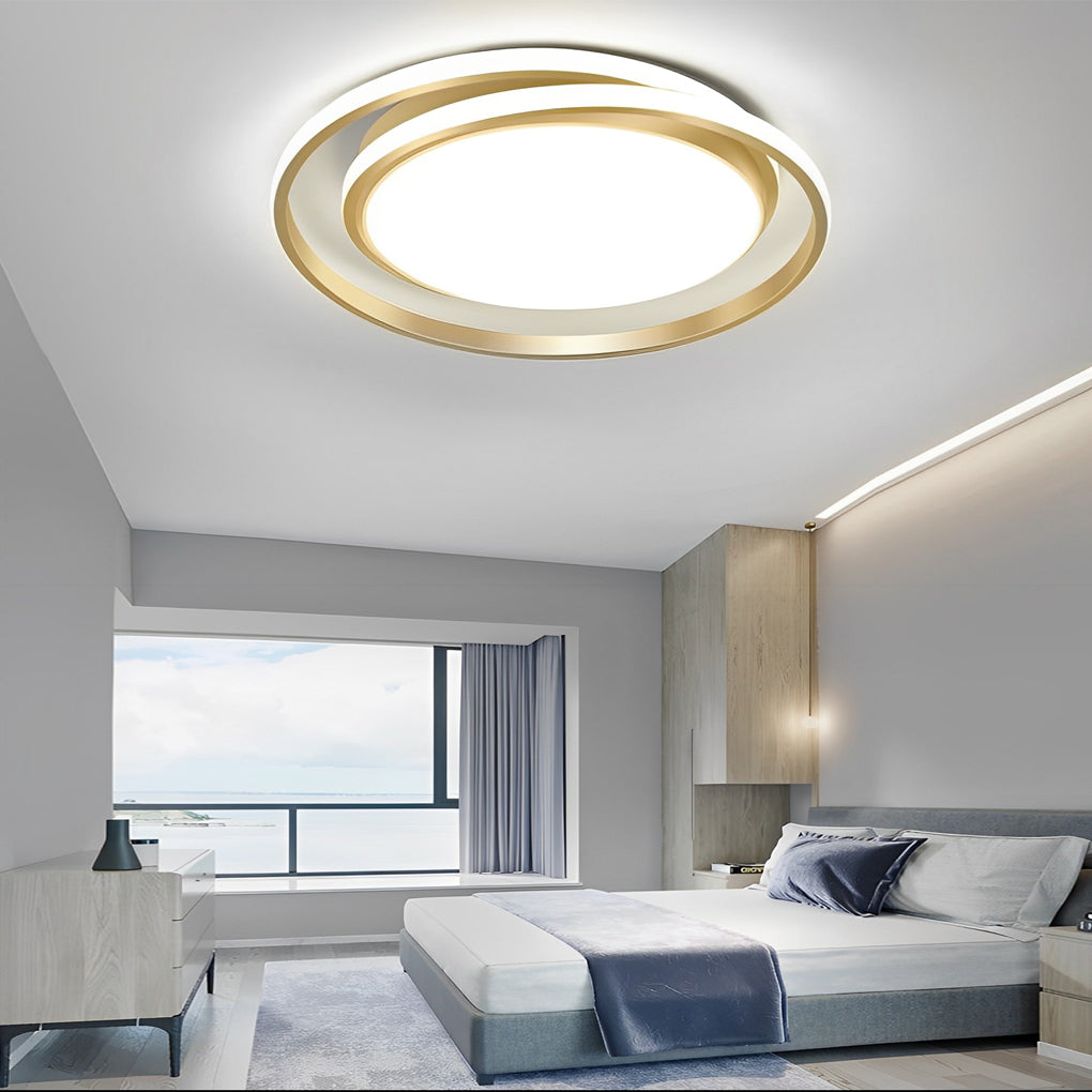 Circular LED Stepless Dimming Modern Ceiling Lightings with Remote Control